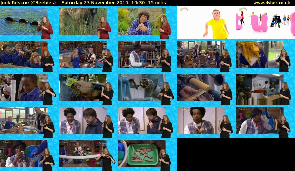 Junk Rescue (CBeebies) Saturday 23 November 2019 14:30 - 14:45