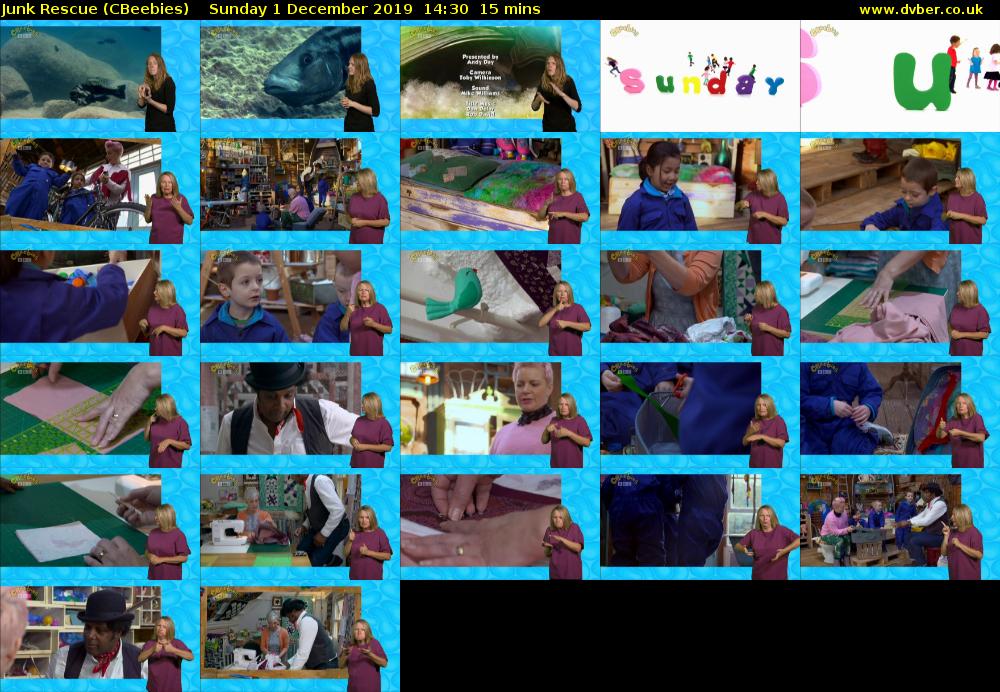 Junk Rescue (CBeebies) Sunday 1 December 2019 14:30 - 14:45