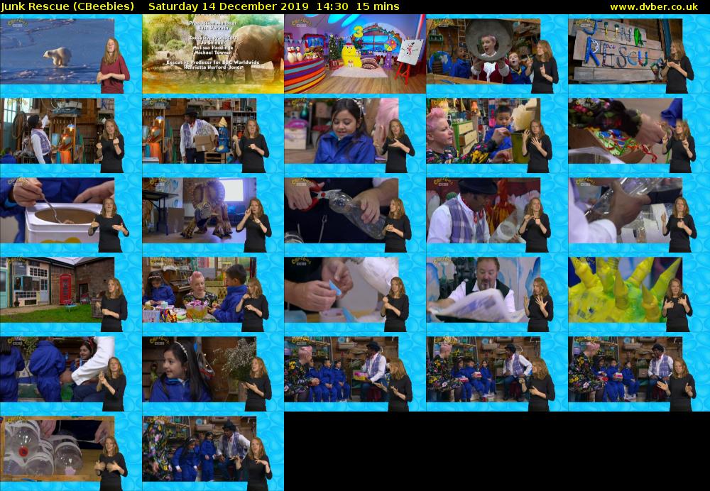 Junk Rescue (CBeebies) Saturday 14 December 2019 14:30 - 14:45