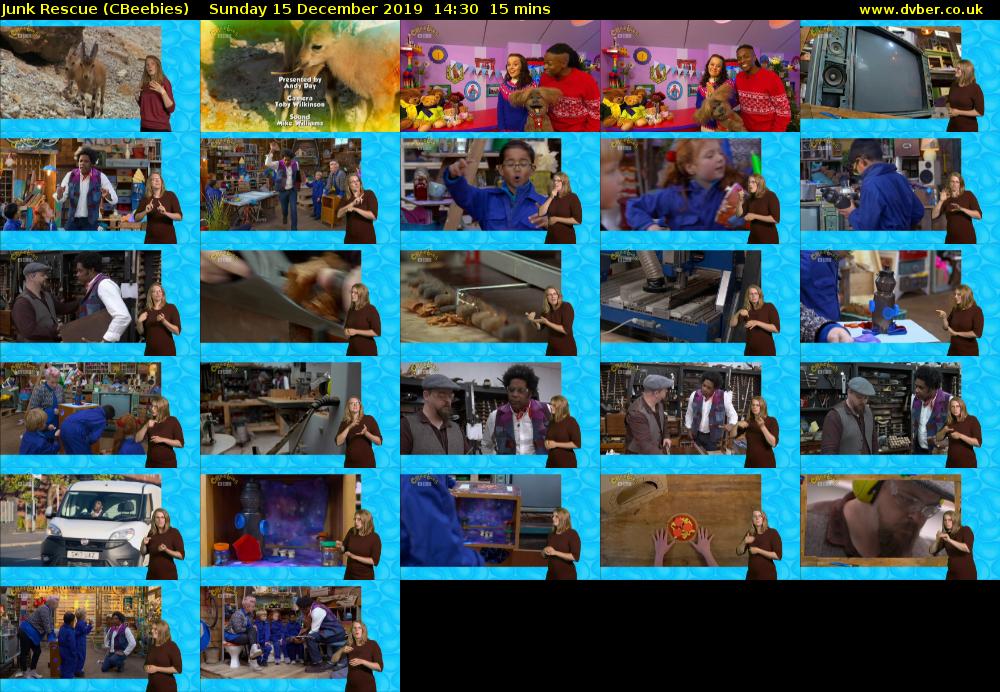 Junk Rescue (CBeebies) Sunday 15 December 2019 14:30 - 14:45
