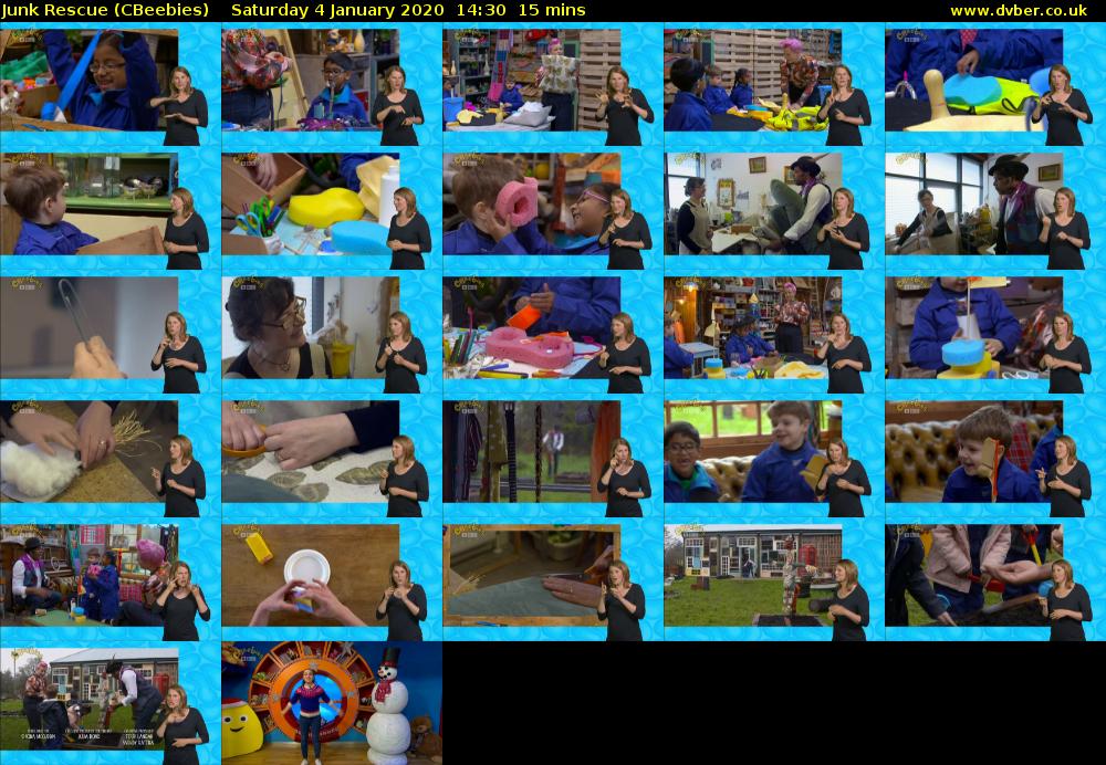 Junk Rescue (CBeebies) Saturday 4 January 2020 14:30 - 14:45