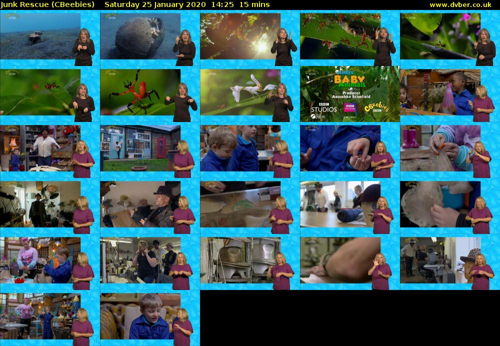 Junk Rescue (CBeebies) Saturday 25 January 2020 14:25 - 14:40
