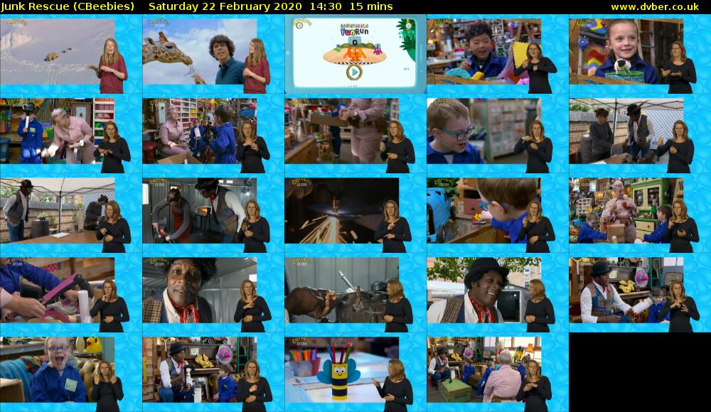 Junk Rescue (CBeebies) Saturday 22 February 2020 14:30 - 14:45