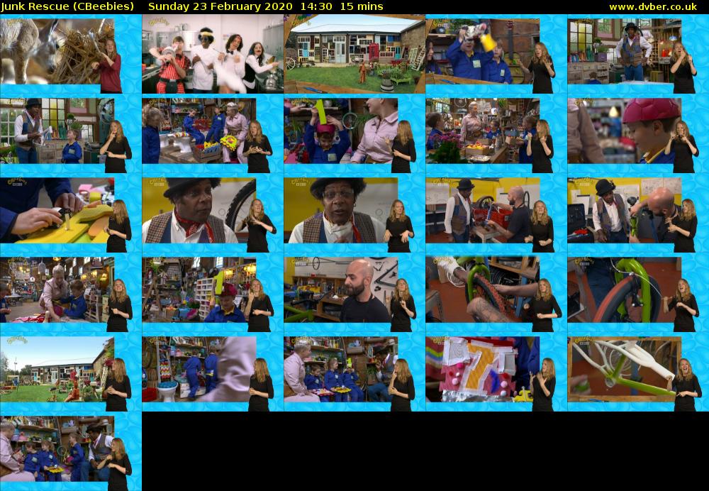 Junk Rescue (CBeebies) Sunday 23 February 2020 14:30 - 14:45