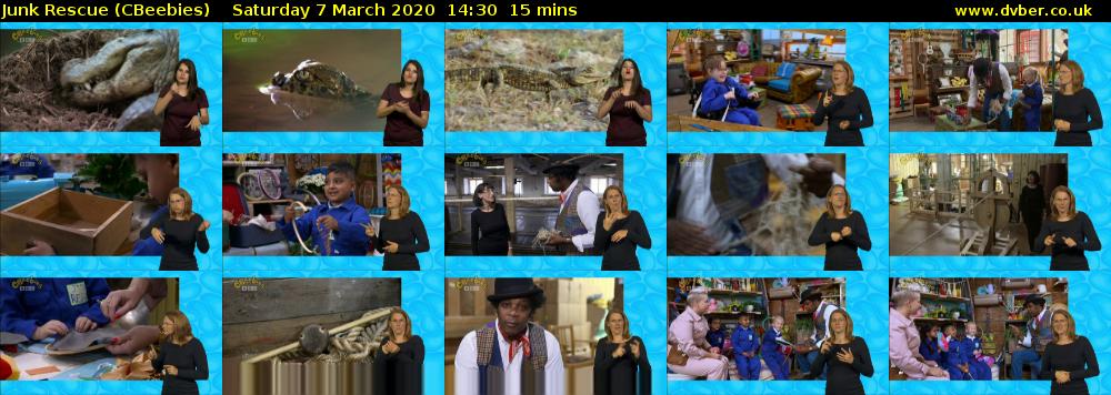 Junk Rescue (CBeebies) Saturday 7 March 2020 14:30 - 14:45
