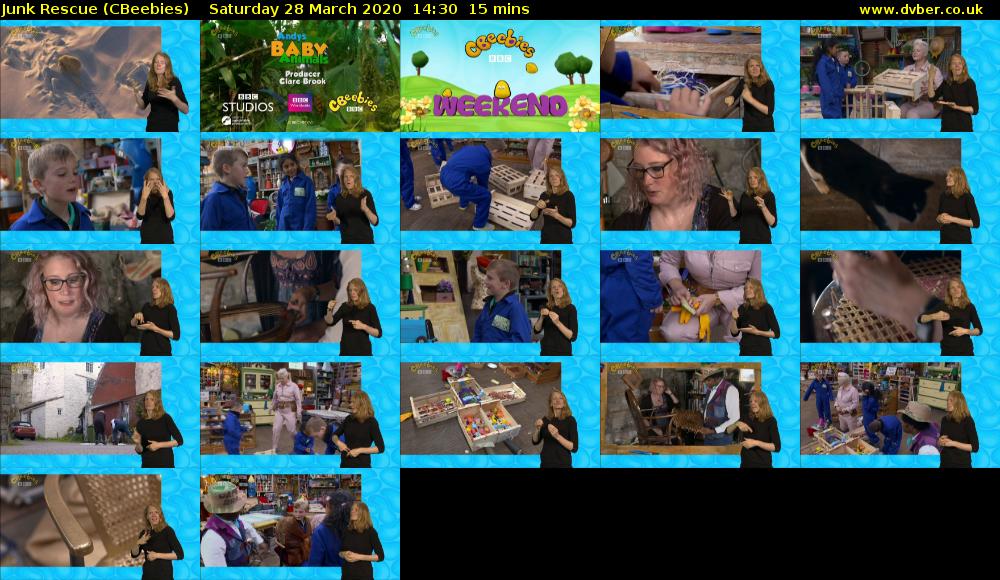 Junk Rescue (CBeebies) Saturday 28 March 2020 14:30 - 14:45