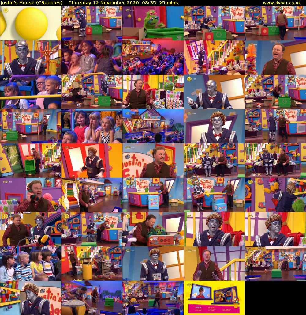 Justin's House (CBeebies) Thursday 12 November 2020 08:35 - 09:00