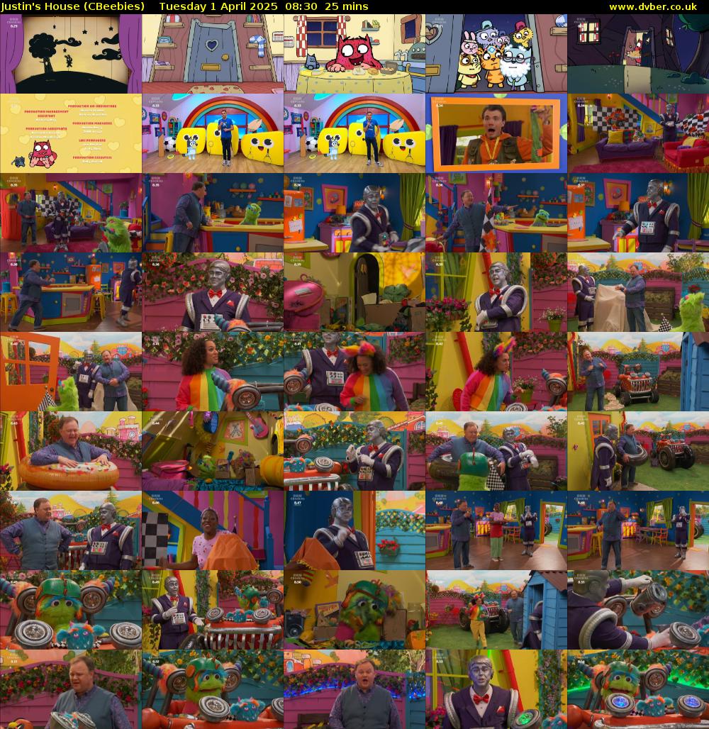 Justin's House (CBeebies) Tuesday 1 April 2025 08:30 - 08:55