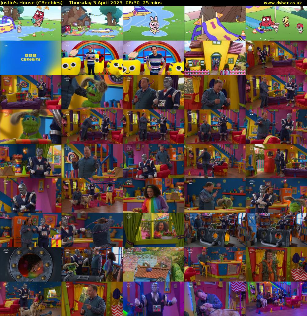 Justin's House (CBeebies) Thursday 3 April 2025 08:30 - 08:55