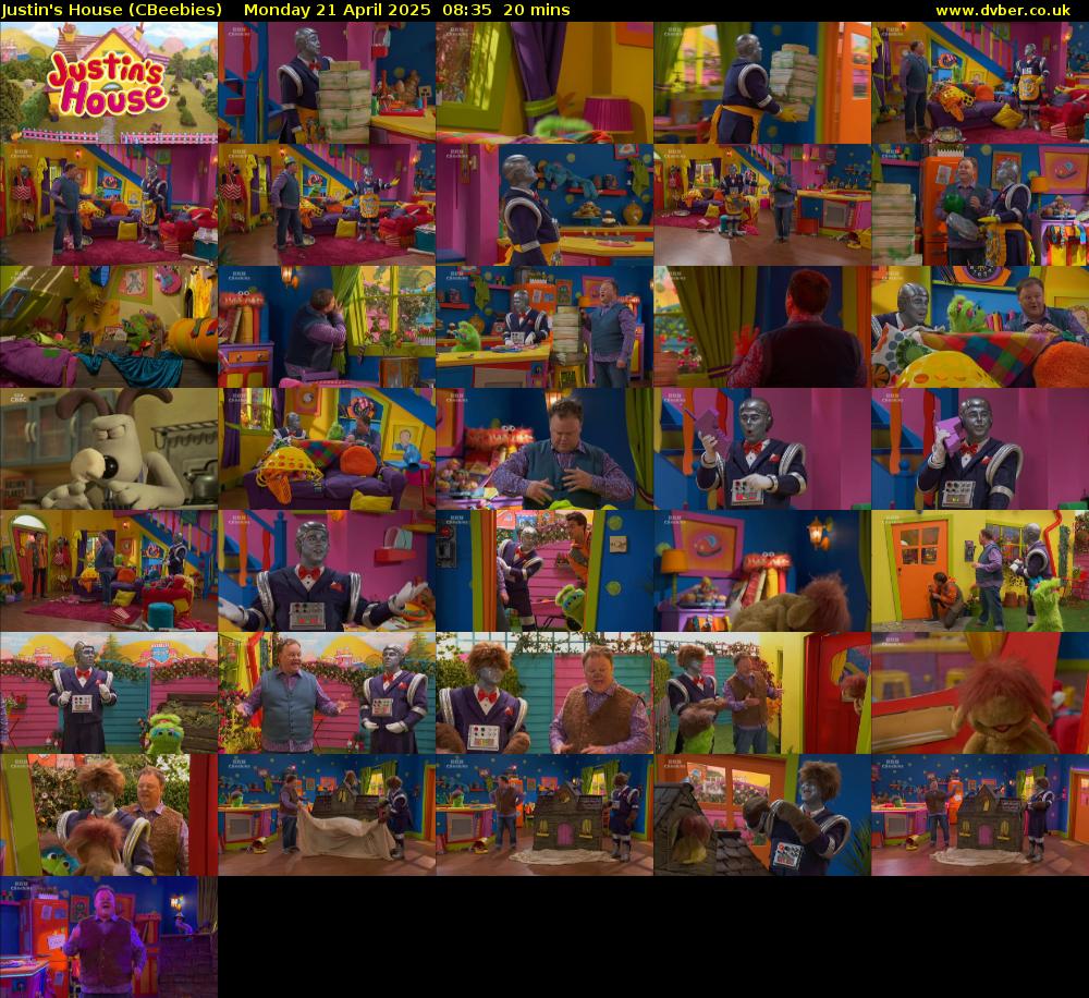 Justin's House (CBeebies) Monday 21 April 2025 08:35 - 08:55