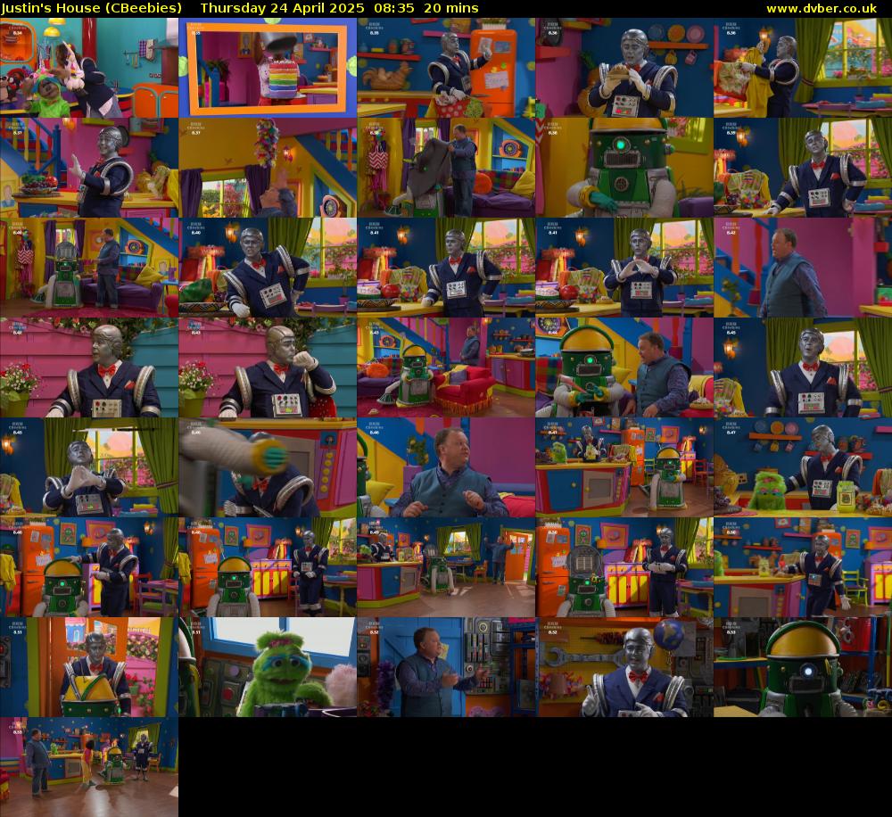 Justin's House (CBeebies) Thursday 24 April 2025 08:35 - 08:55