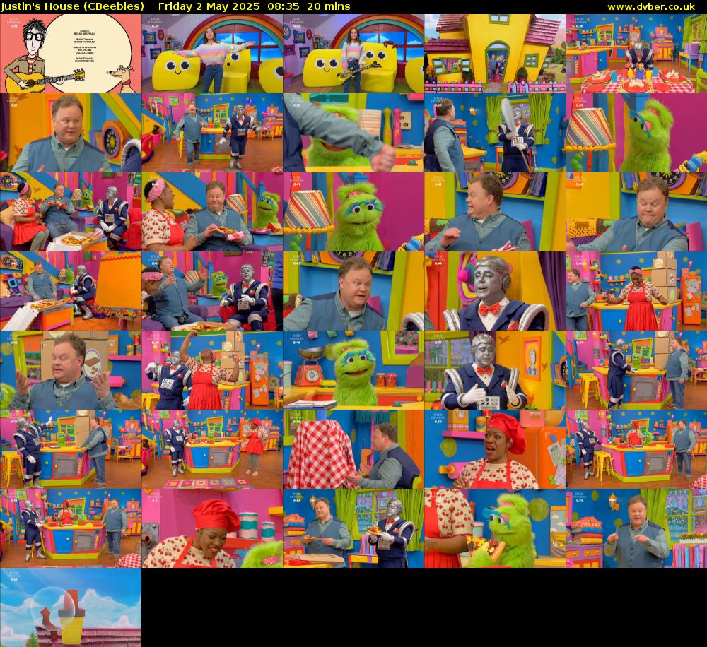 Justin's House (CBeebies) Friday 2 May 2025 08:35 - 08:55