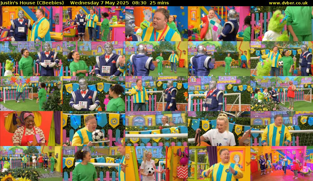 Justin's House (CBeebies) Wednesday 7 May 2025 08:30 - 08:55