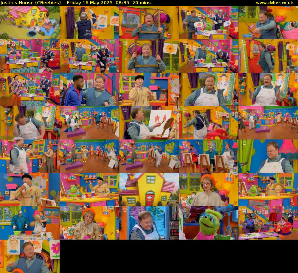 Justin's House (CBeebies) Friday 16 May 2025 08:35 - 08:55