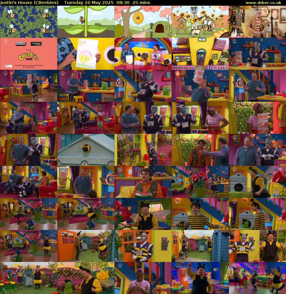 Justin's House (CBeebies) Tuesday 20 May 2025 08:30 - 08:55