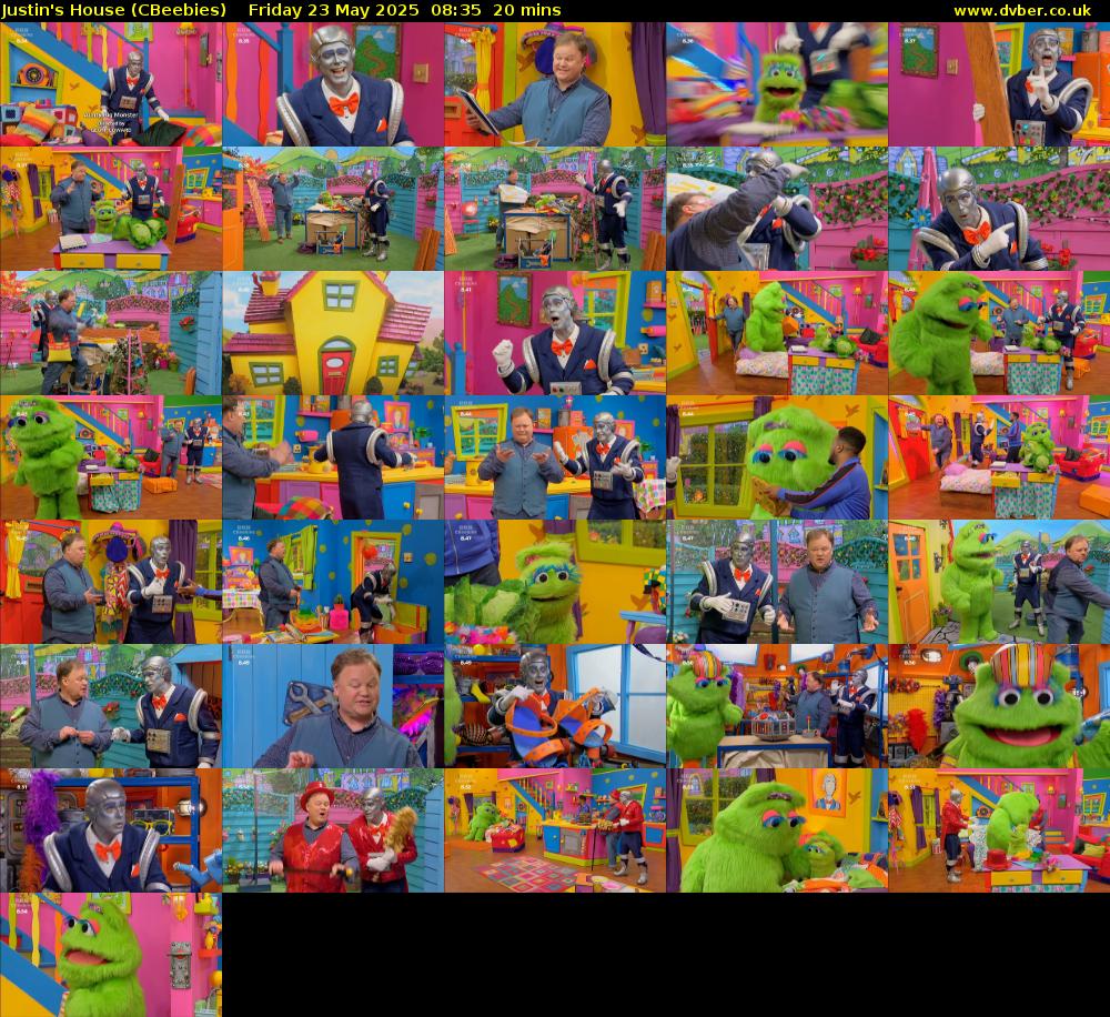Justin's House (CBeebies) Friday 23 May 2025 08:35 - 08:55