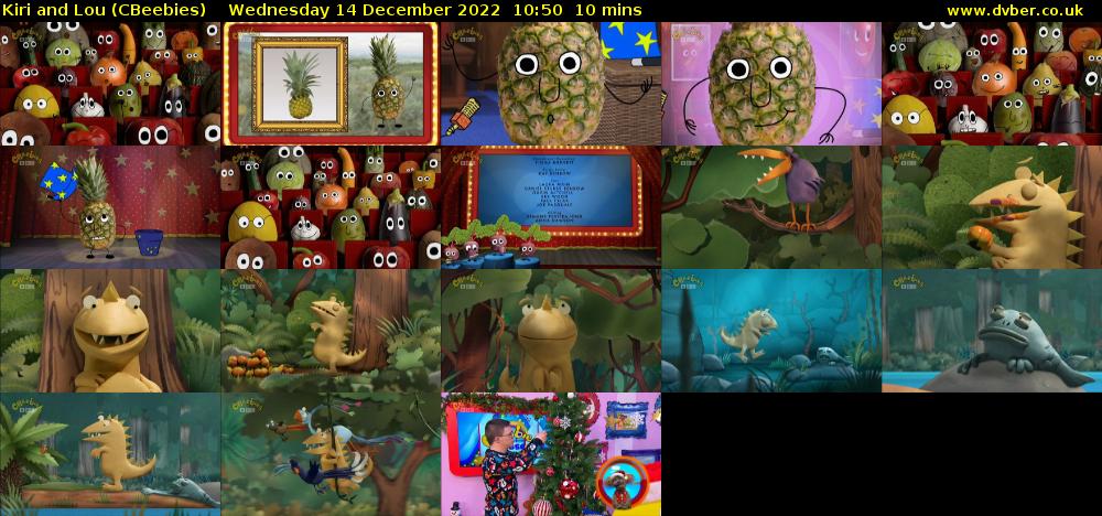 Kiri and Lou (CBeebies) Wednesday 14 December 2022 10:50 - 11:00