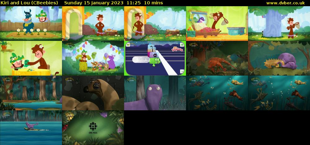 Kiri and Lou (CBeebies) Sunday 15 January 2023 11:25 - 11:35