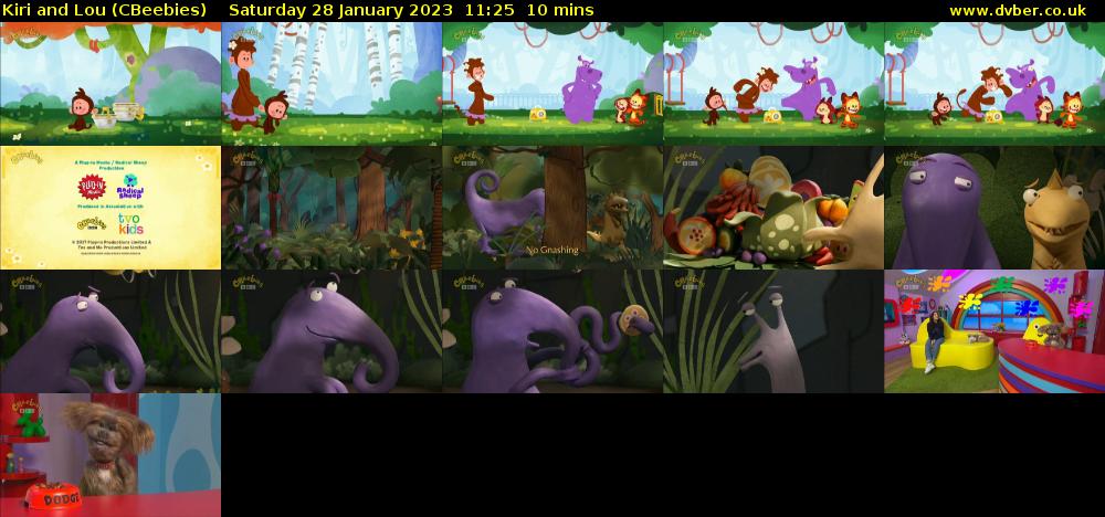 Kiri and Lou (CBeebies) Saturday 28 January 2023 11:25 - 11:35