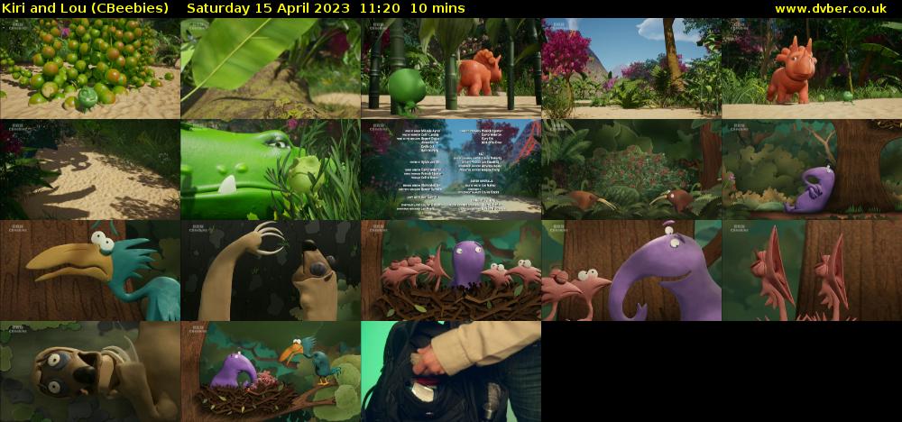 Kiri and Lou (CBeebies) Saturday 15 April 2023 11:20 - 11:30