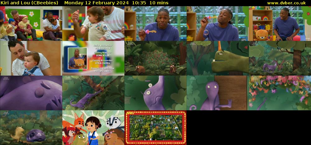 Kiri and Lou (CBeebies) Monday 12 February 2024 10:35 - 10:45
