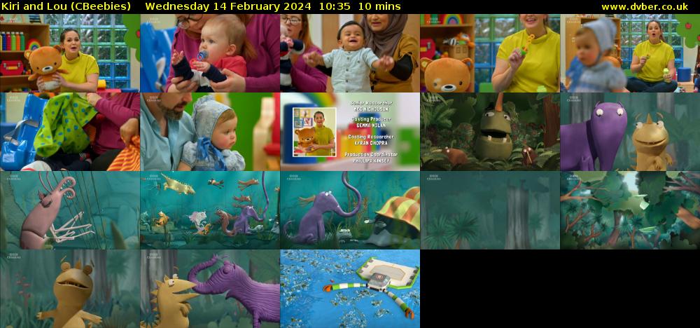 Kiri and Lou (CBeebies) Wednesday 14 February 2024 10:35 - 10:45