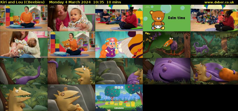 Kiri and Lou (CBeebies) Monday 4 March 2024 10:35 - 10:45