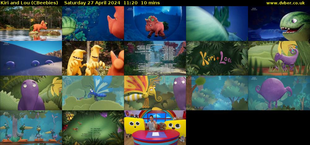 Kiri and Lou (CBeebies) Saturday 27 April 2024 11:20 - 11:30