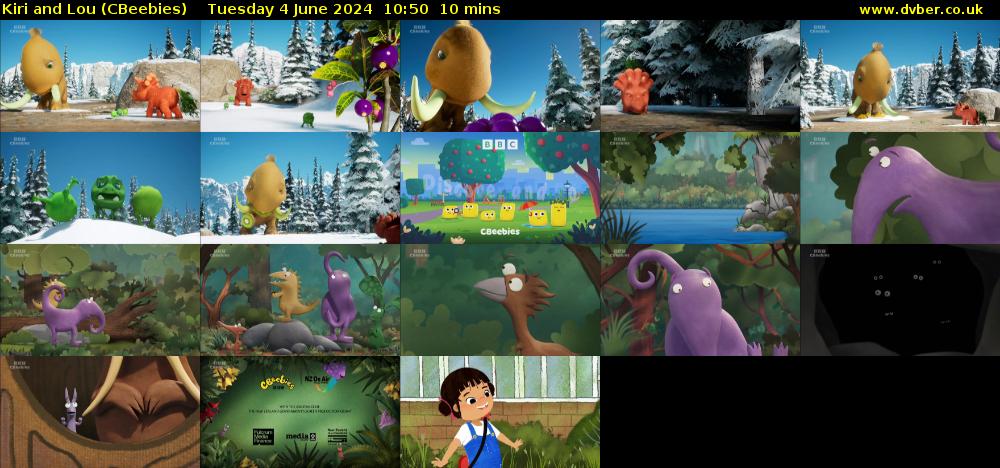 Kiri and Lou (CBeebies) Tuesday 4 June 2024 10:50 - 11:00