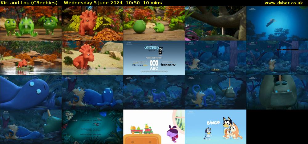 Kiri and Lou (CBeebies) Wednesday 5 June 2024 10:50 - 11:00
