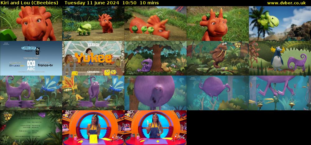 Kiri and Lou (CBeebies) Tuesday 11 June 2024 10:50 - 11:00