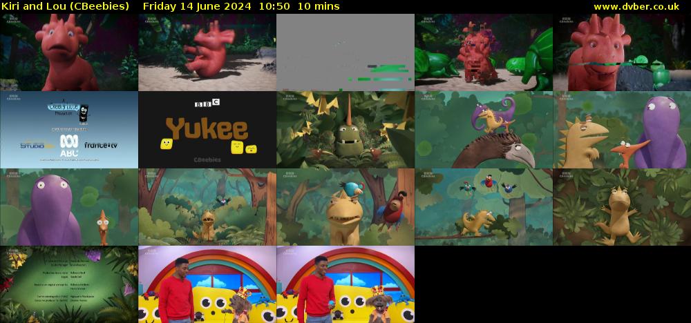 Kiri and Lou (CBeebies) Friday 14 June 2024 10:50 - 11:00