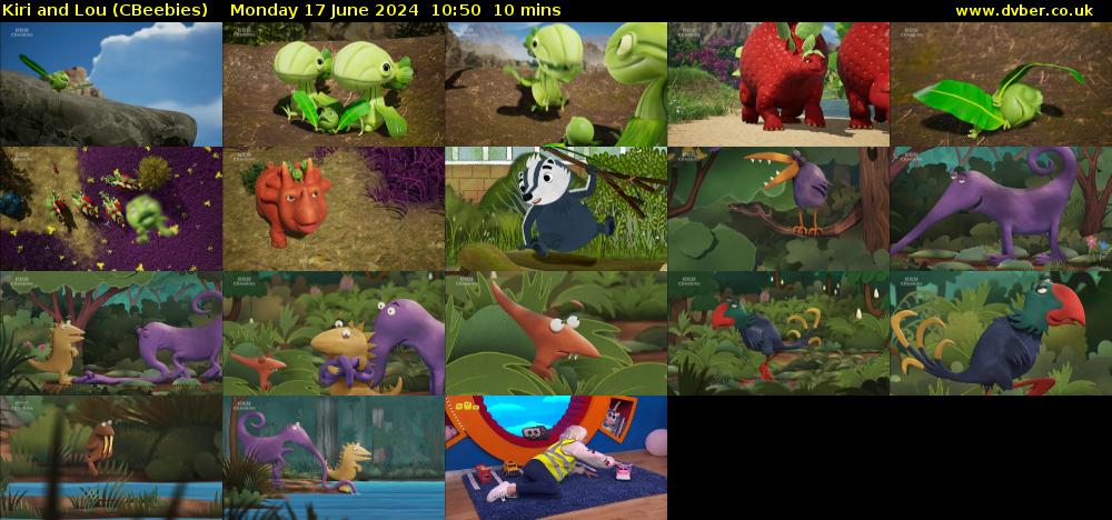 Kiri and Lou (CBeebies) Monday 17 June 2024 10:50 - 11:00
