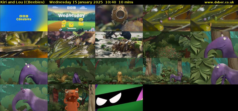 Kiri and Lou (CBeebies) Wednesday 15 January 2025 10:40 - 10:50