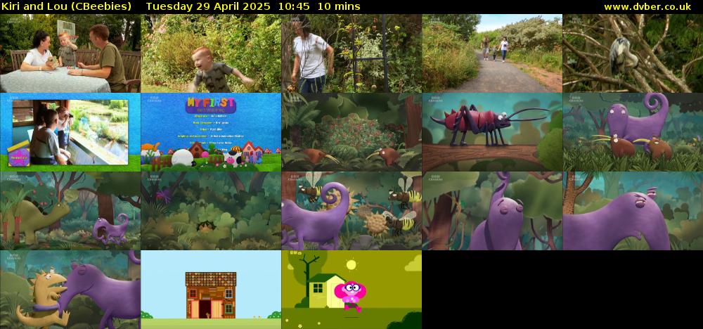 Kiri and Lou (CBeebies) Tuesday 29 April 2025 10:45 - 10:55