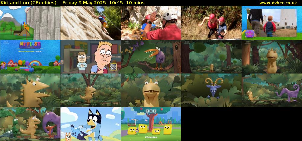 Kiri and Lou (CBeebies) Friday 9 May 2025 10:45 - 10:55