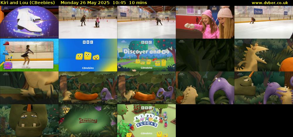 Kiri and Lou (CBeebies) Monday 26 May 2025 10:45 - 10:55