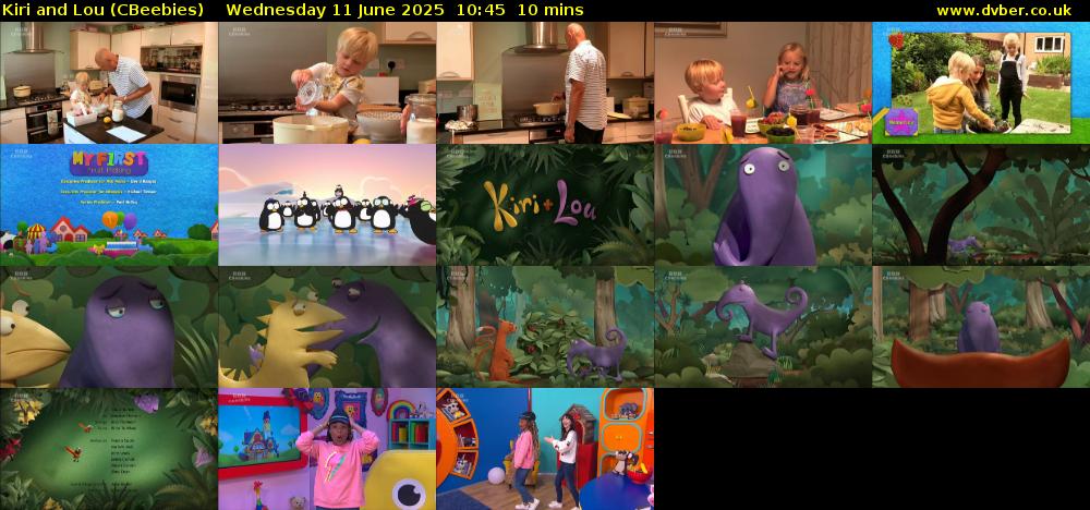 Kiri and Lou (CBeebies) Wednesday 11 June 2025 10:45 - 10:55
