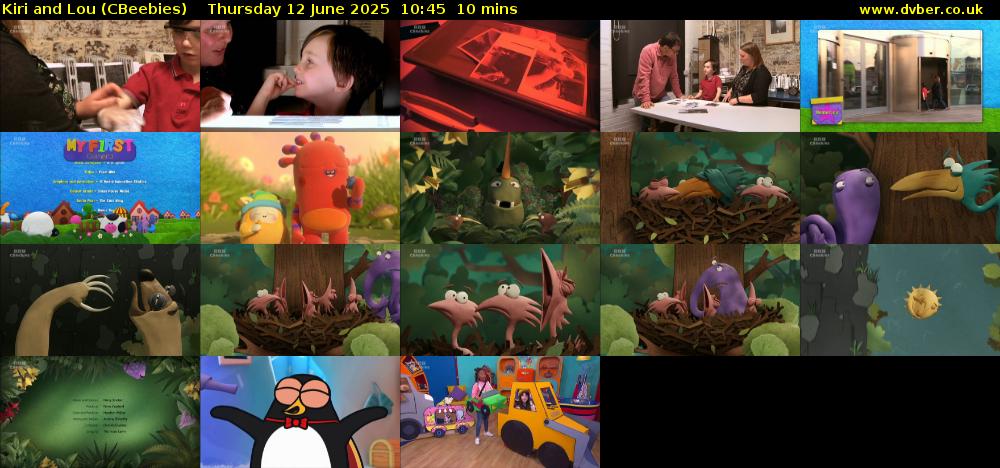 Kiri and Lou (CBeebies) Thursday 12 June 2025 10:45 - 10:55