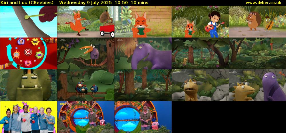 Kiri and Lou (CBeebies) Wednesday 9 July 2025 10:50 - 11:00