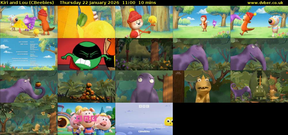 Kiri and Lou (CBeebies) Thursday 22 January 2026 11:00 - 11:10