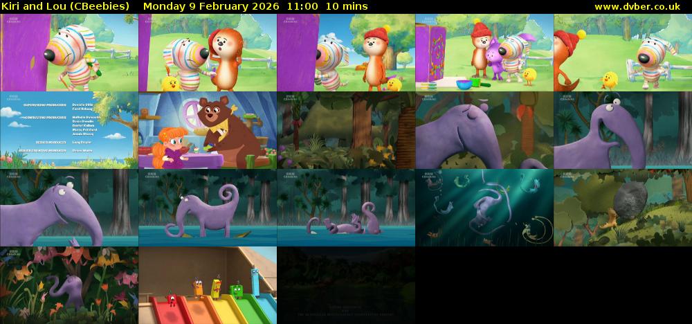 Kiri and Lou (CBeebies) Monday 9 February 2026 11:00 - 11:10