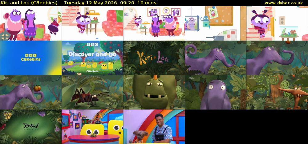Kiri and Lou (CBeebies) Tuesday 12 May 2026 09:20 - 09:30