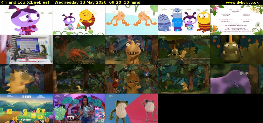 Kiri and Lou (CBeebies) Wednesday 13 May 2026 09:20 - 09:30