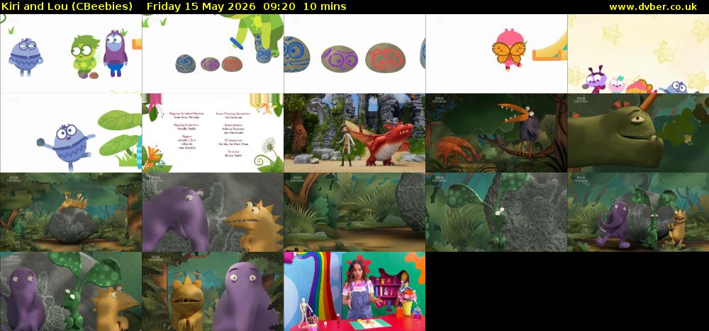 Kiri and Lou (CBeebies) Friday 15 May 2026 09:20 - 09:30