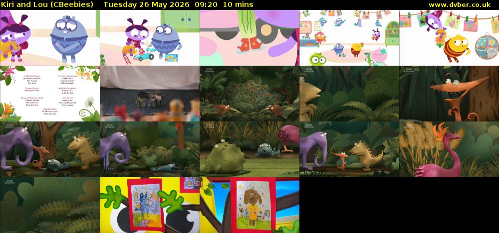 Kiri and Lou (CBeebies) Tuesday 26 May 2026 09:20 - 09:30