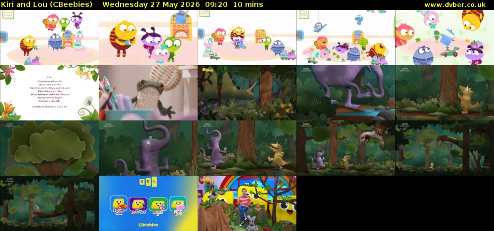 Kiri and Lou (CBeebies) Wednesday 27 May 2026 09:20 - 09:30