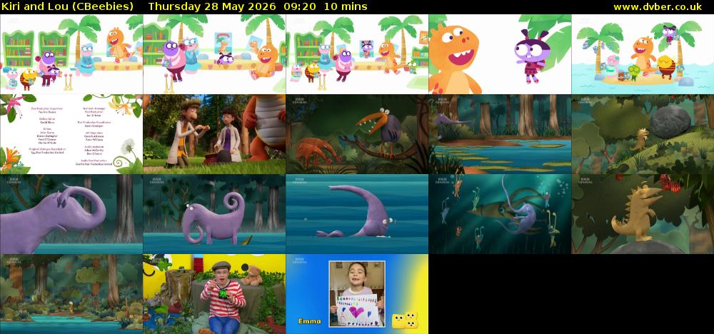 Kiri and Lou (CBeebies) Thursday 28 May 2026 09:20 - 09:30