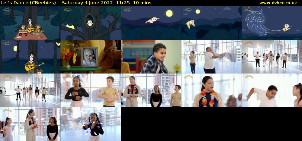 Let's Dance (CBeebies) Saturday 4 June 2022 11:25 - 11:35