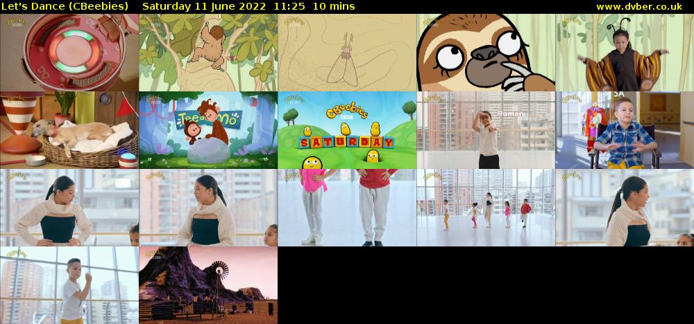 Let's Dance (CBeebies) Saturday 11 June 2022 11:25 - 11:35